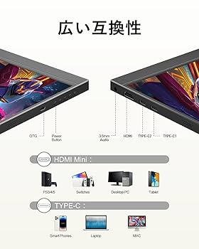 Amazon.co.jp: モバイルモニター CNBANAN 2K 60Hz 16インチ 非